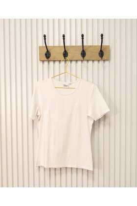 Dames shirt Suus picotrandje korte mouw - wit