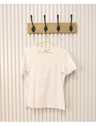 Dames shirt Suus picotrandje korte mouw - wit