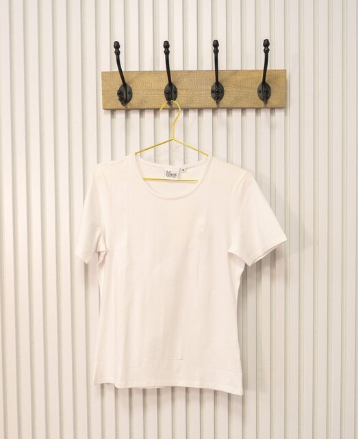 Dames shirt Suus picotrandje korte mouw - wit