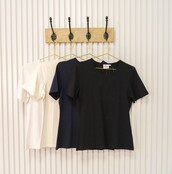 Dames shirt Suus picotrandje korte mouw - offwhite