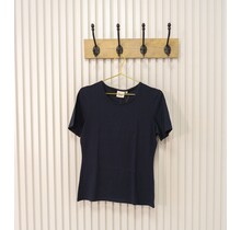 Dames shirt Suus picotrandje korte mouw - marine