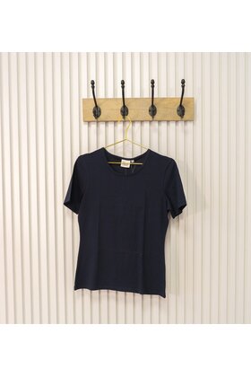 Dames shirt Suus picotrandje korte mouw - marine