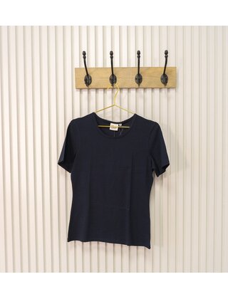 Dames shirt Suus picotrandje korte mouw - marine