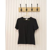 Dames shirt Suus picotrandje korte mouw - zwart