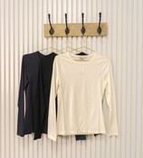 Dames shirt Suus picotrandje lange mouw - offwhite