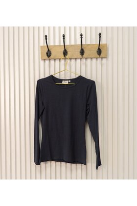 Dames shirt Suus picotrandje lange mouw - marine