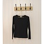 Dames shirt Suus picotrandje lange mouw - zwart