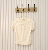 Dames shirt Lizet plooitjes korte mouw - offwhite