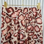 Rok Chantal - print bruin/roze