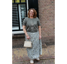 Rok Ingeborg - print olijfgroen