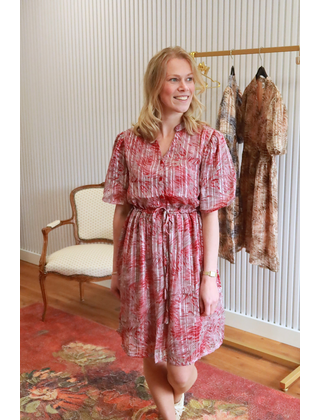 Jurk Fenneke - dessin rood