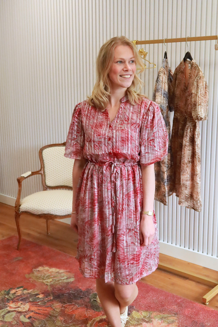 Jurk Fenneke - dessin rood