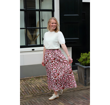 Rok Chantal - print bruin/roze