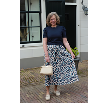 Rok Chantal - print blauw