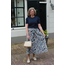 Rok Chantal - print blauw