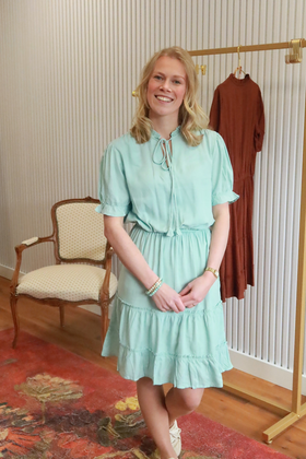 Jurk Liselot - mintgroen