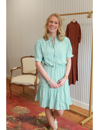 Jurk Liselot - mintgroen