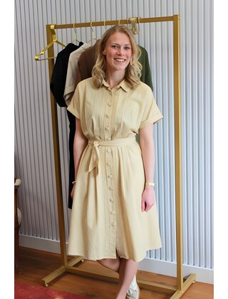 Jurk Lobke (korte variant 105cm) - butteryellow