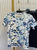 Shirt Coby - bladprint blauw