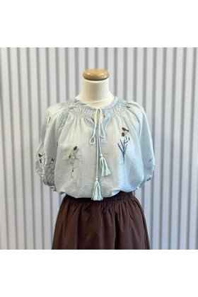 Blouse Marie-Louise - lichtblauw