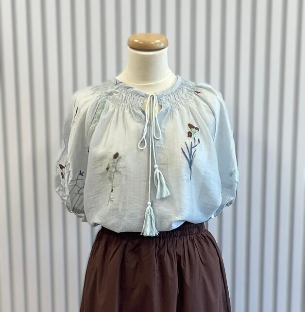 Blouse Marie-Louise - lichtblauw