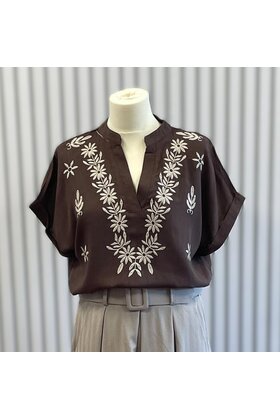 Blouse Adrienne - bruin