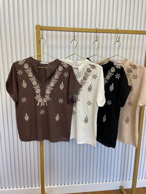 Blouse Adrienne - bruin