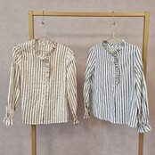 Blouse Esmee - bruin/offwhite