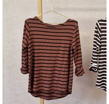 Shirt Rosie - camel/zwart