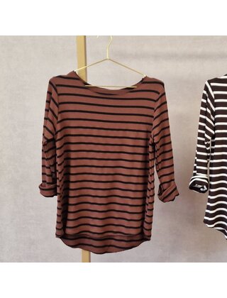 Shirt Rosie - camel/zwart