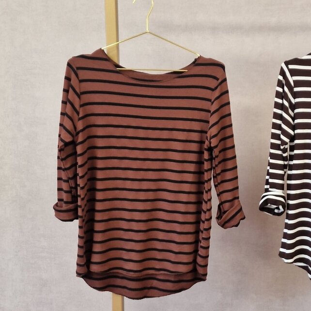 Shirt Rosie - camel/zwart