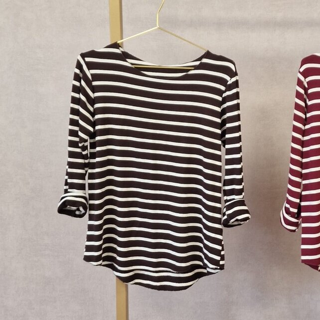 Shirt Rosie - bruin/offwhite