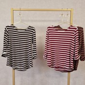 Shirt Rosie - bruin/offwhite