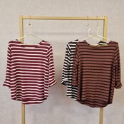 Shirt Rosie - bordeaux/offwhite