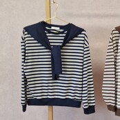 Trui Rachel - marine/wit