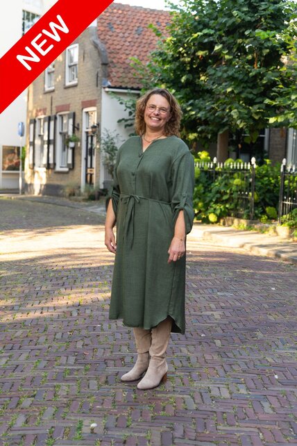 Jurk Marit - saliegroen