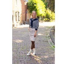 Trui Rachel - marine/wit