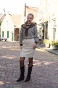 Trui Rachel - wit/bruin