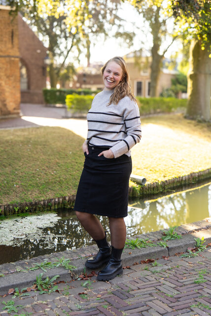Rok Ines - zwart denim
