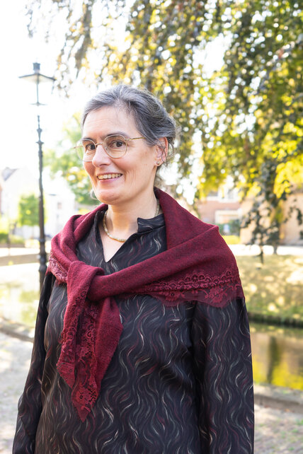 Jurk Marloes - groen/bordeaux