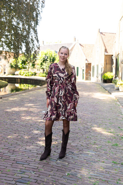 Jurk Jessica - dessin bordeaux