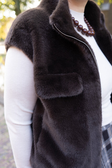 Gilet Sanne - bont bruin