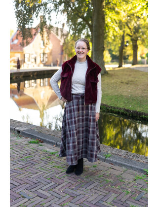 Rok Angeline - ruit bordeaux