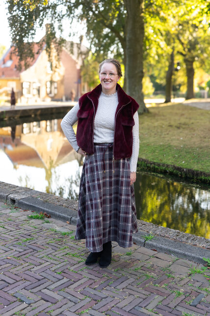 Rok Angeline - ruit bordeaux
