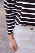 Shirt Rosie - bruin/offwhite