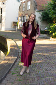 Shirt Rosie - bordeaux/offwhite
