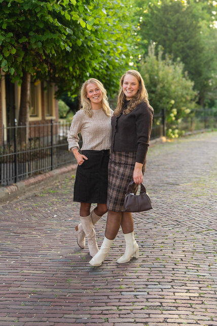 Rok Maddie - ruit bruin