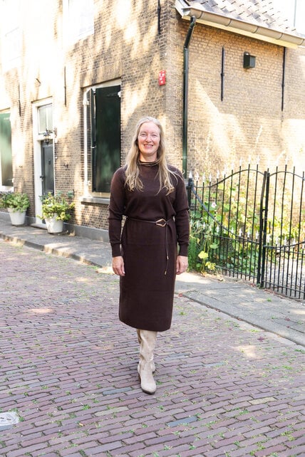 Jurk Leah - olijfgroen