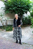 Jurk Sarah - zwart/groen
