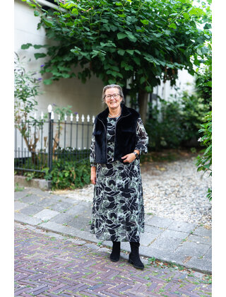 Jurk Sarah - zwart/groen